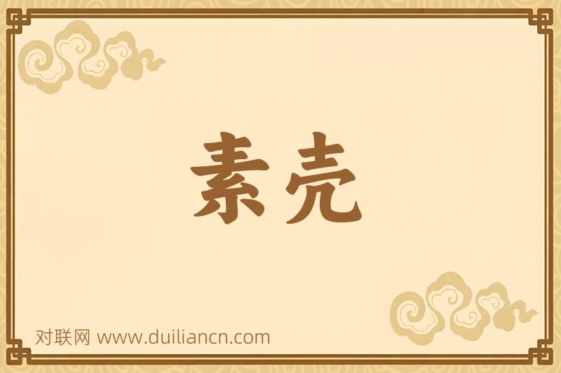 素壳词语的意思