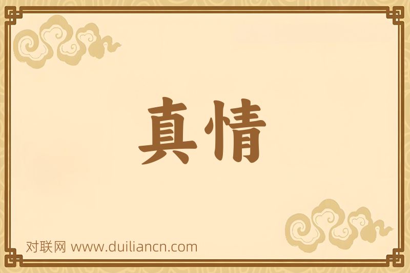 真情词语的意思