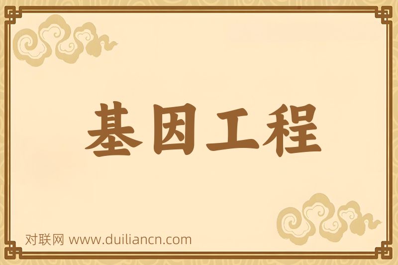 基因工程词语的意思