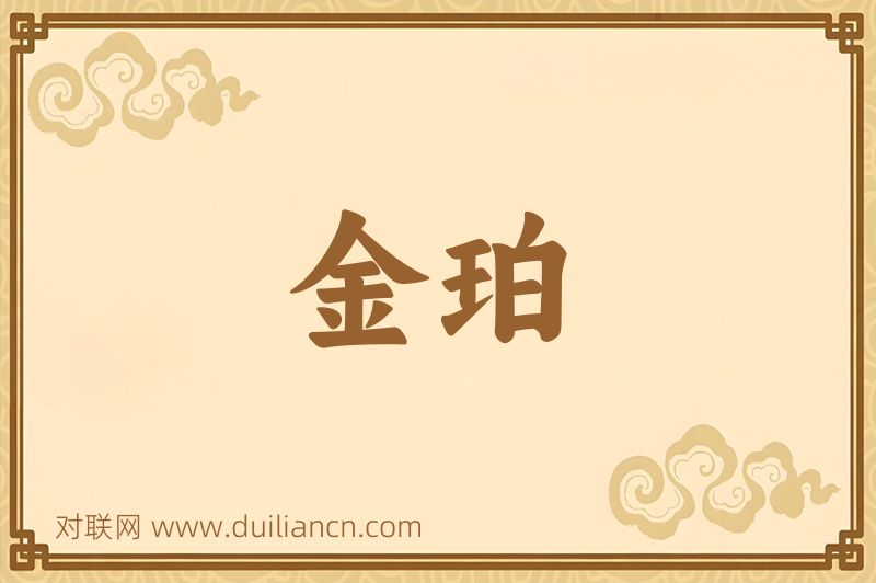 金珀词语的意思