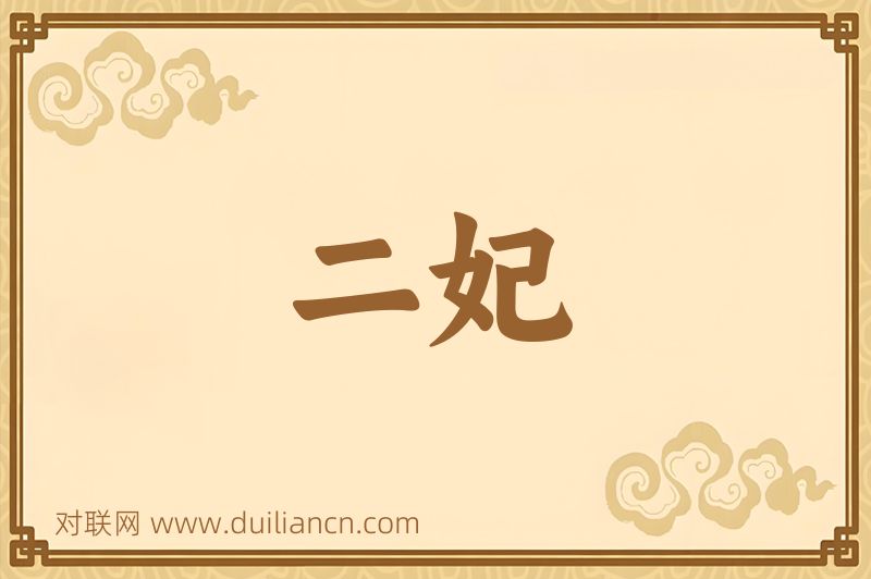 二妃词语的意思