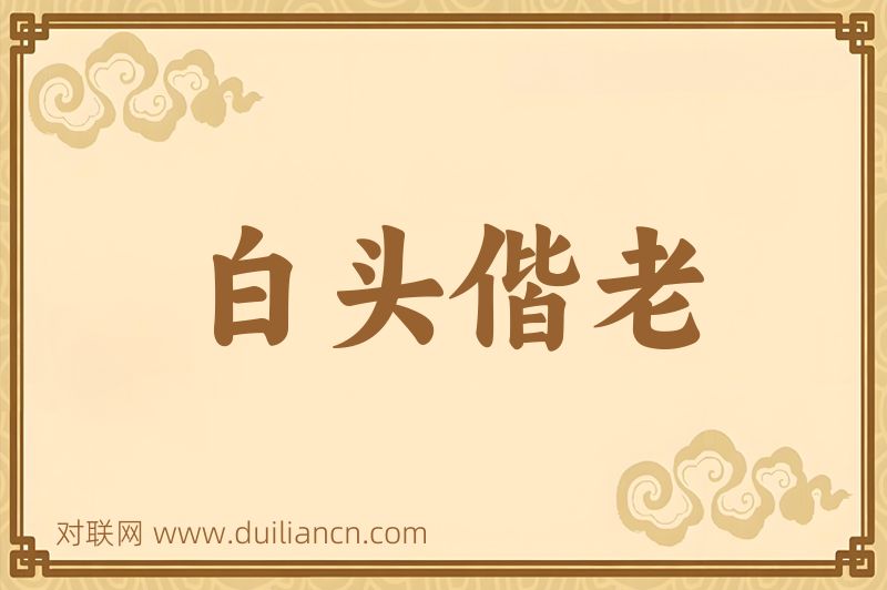 白头偕老词语的意思