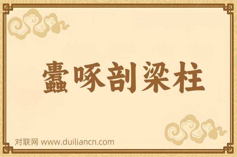 蠹啄剖梁柱词语的意思