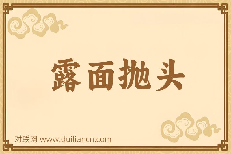 露面抛头词语的意思
