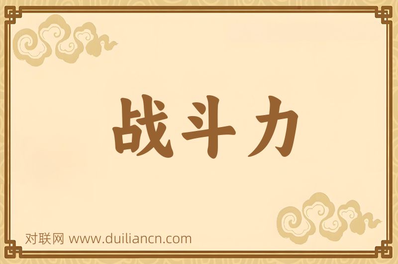 战斗力词语的意思