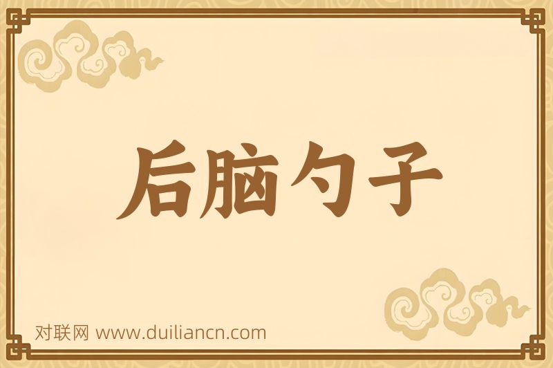 后脑勺子词语的意思