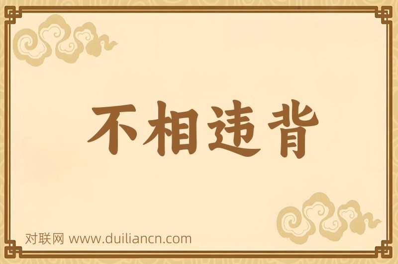 不相违背词语的意思