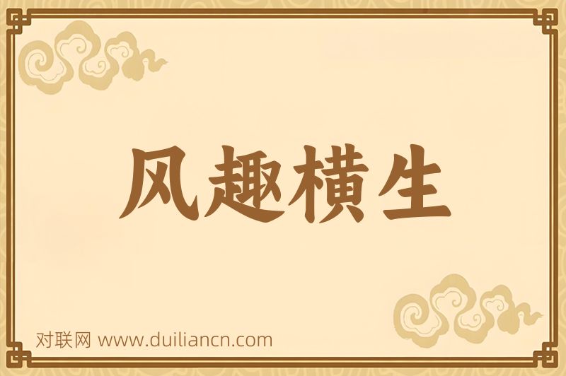 风趣横生词语的意思