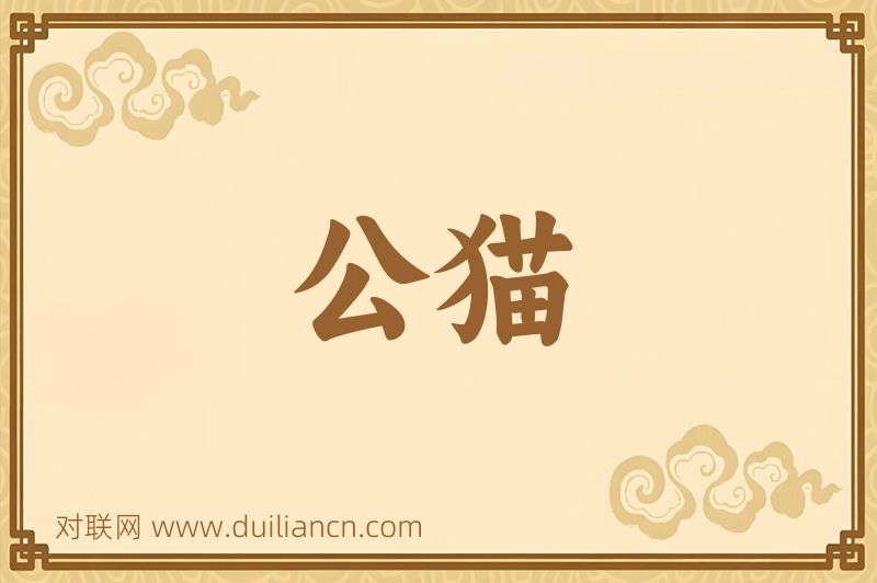 公猫词语的意思
