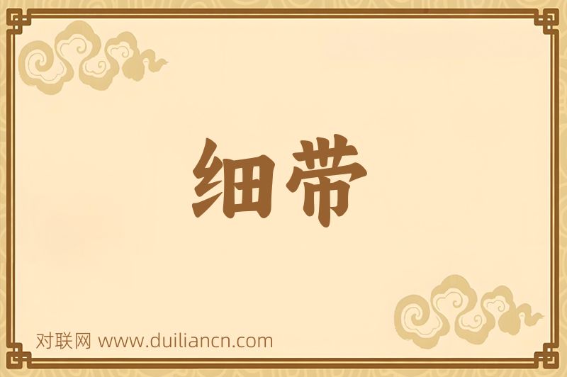 细带词语的意思