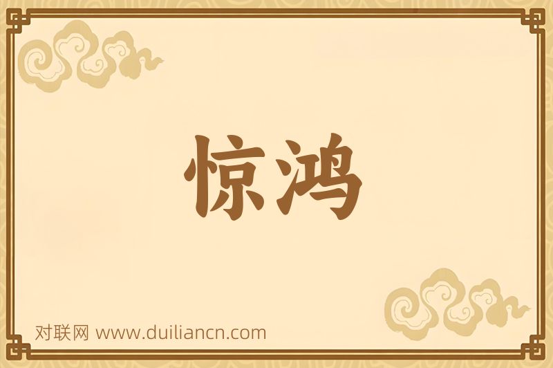 惊鸿词语的意思