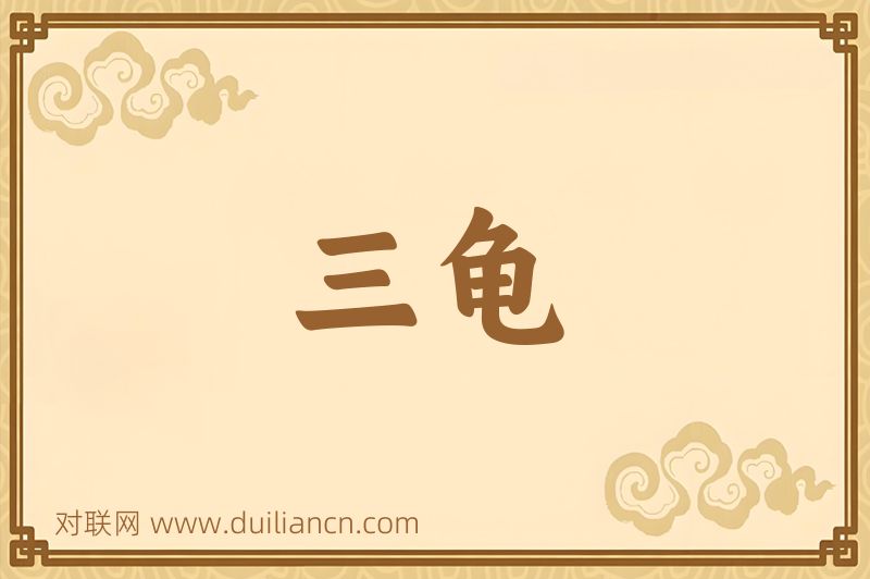 三龟词语的意思