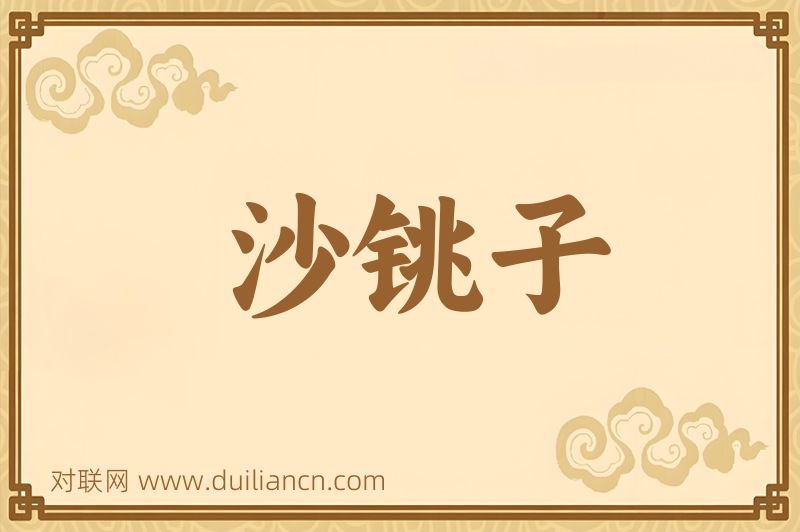 沙铫子词语的意思