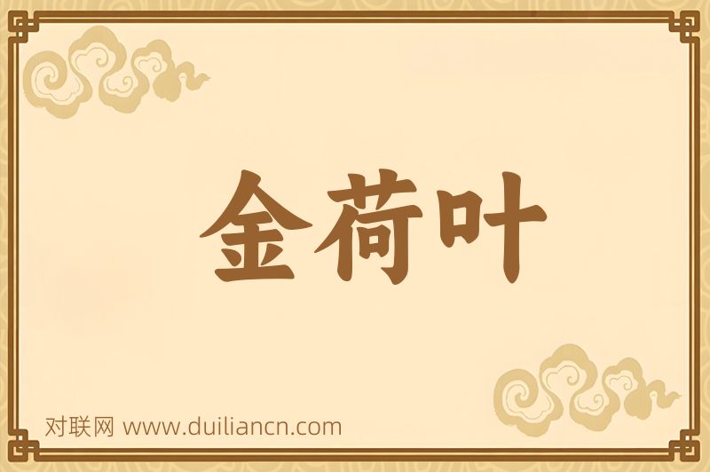 金荷叶词语的意思