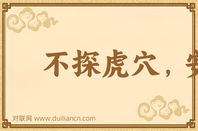 不探虎穴,安得虎子词语的意思