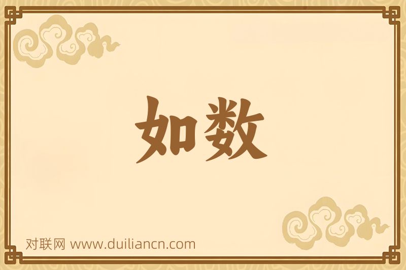 如数词语的意思