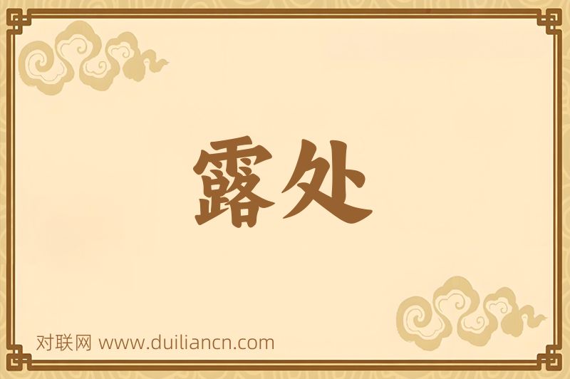 露处词语的意思