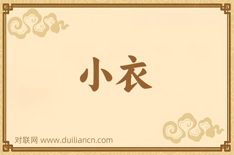小衣词语的意思