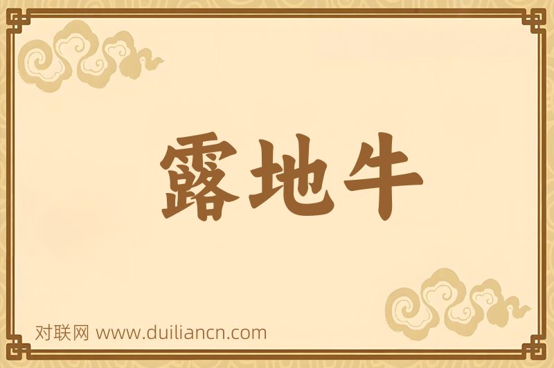 露地牛词语的意思