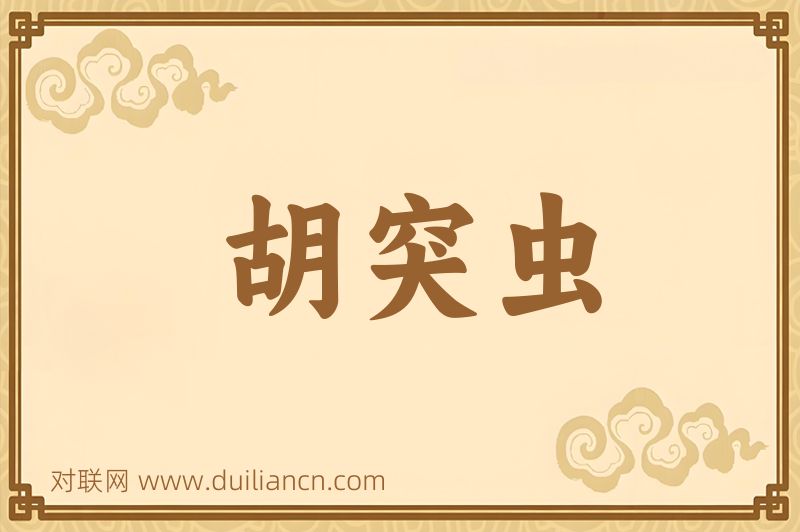 胡突虫词语的意思