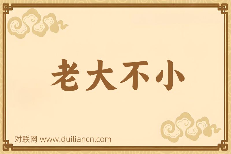 老大不小词语的意思