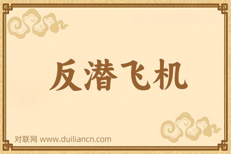 反潜飞机词语的意思
