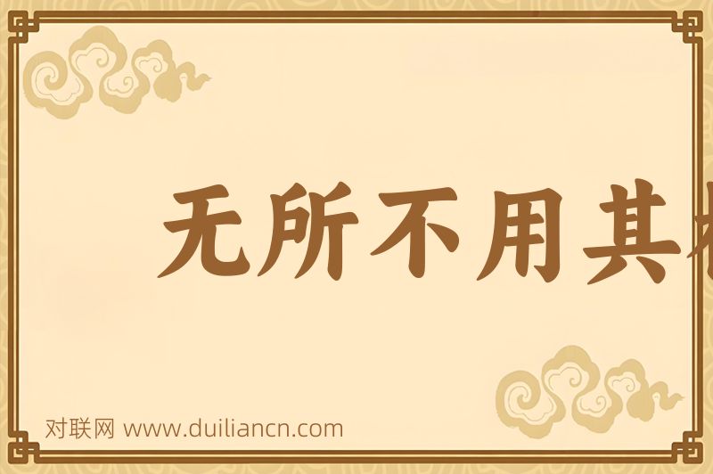 无所不用其极词语的意思