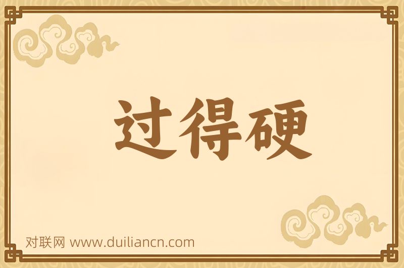 过得硬词语的意思