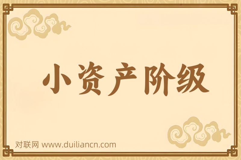 小资产阶级词语的意思