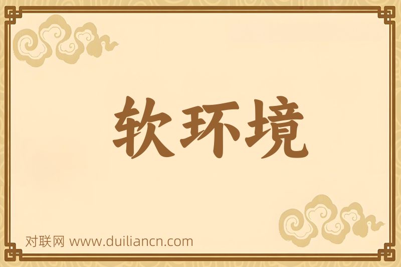 软环境词语的意思