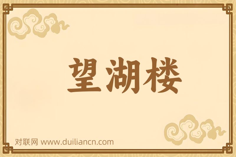 望湖楼词语的意思
