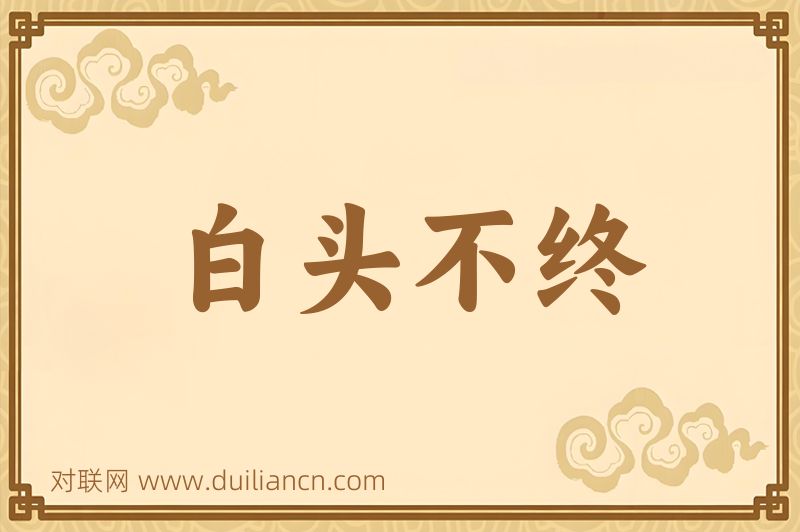 白头不终词语的意思