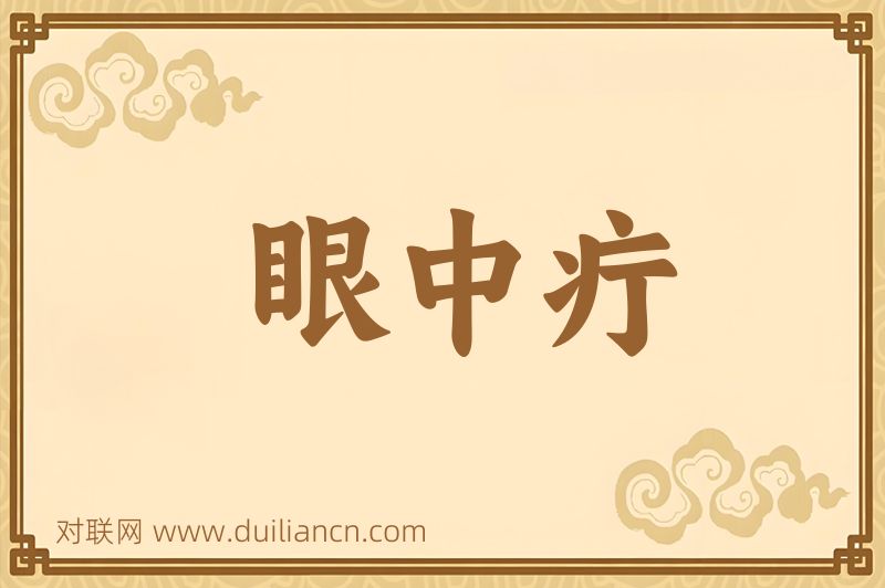 眼中疔词语的意思