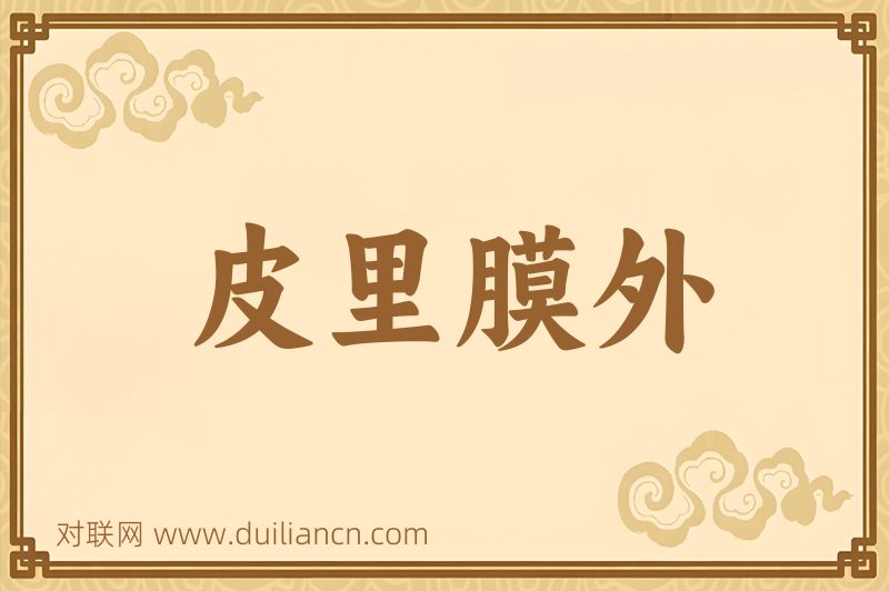 皮里膜外词语的意思