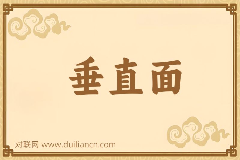 垂直面词语的意思