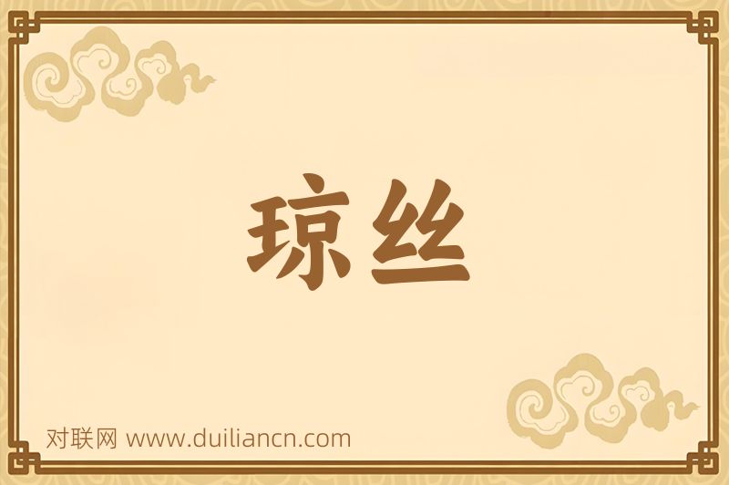 琼丝词语的意思