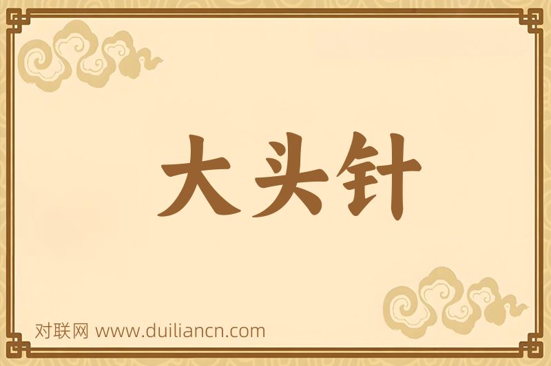 大头针词语的意思