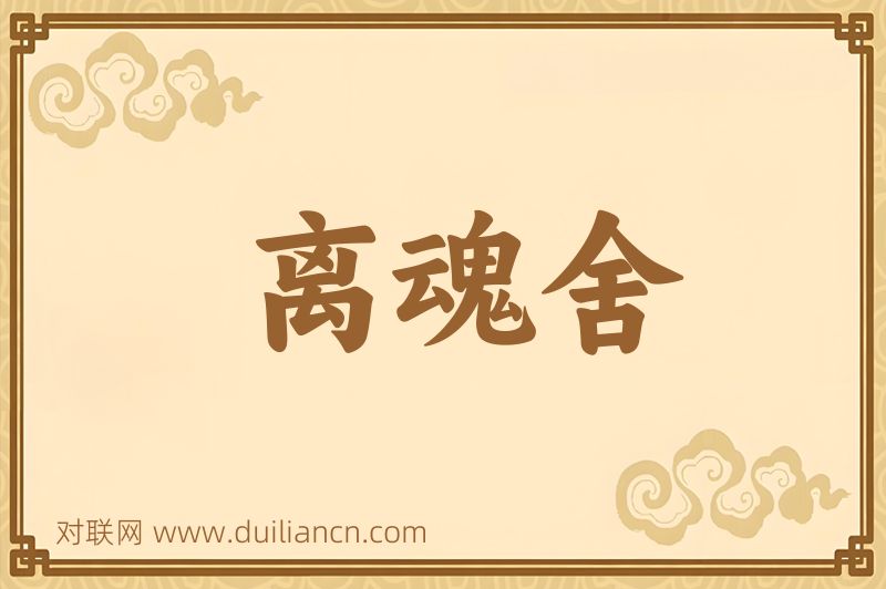 离魂舍词语的意思
