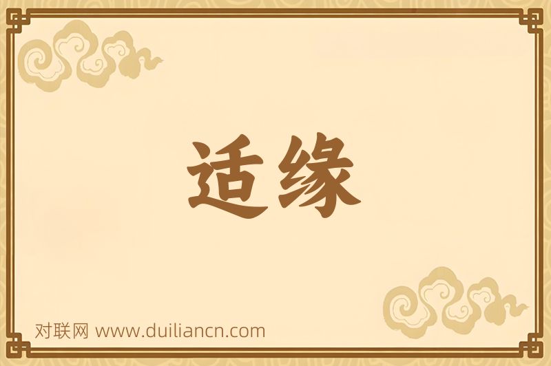 适缘词语的意思