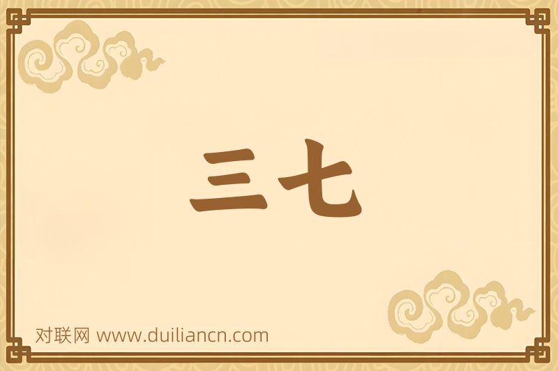 三七词语的意思
