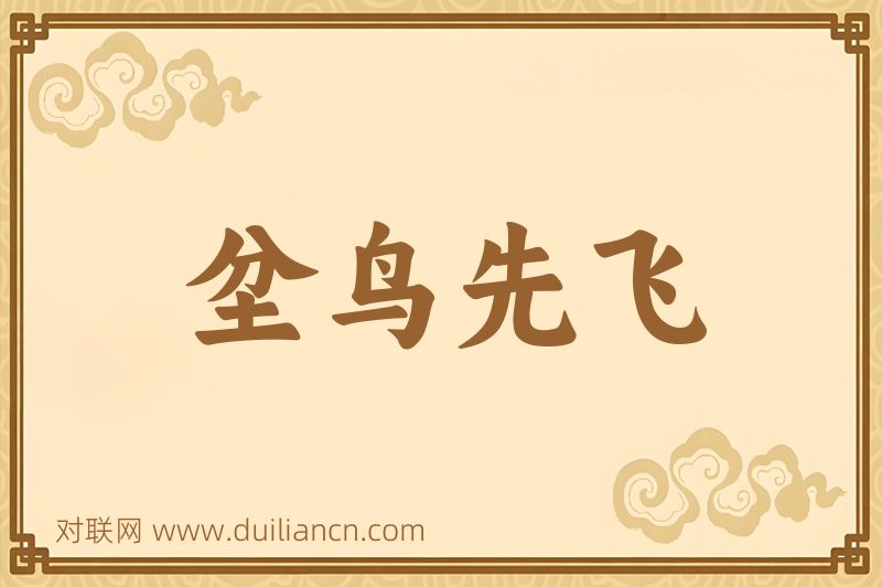 坌鸟先飞词语的意思
