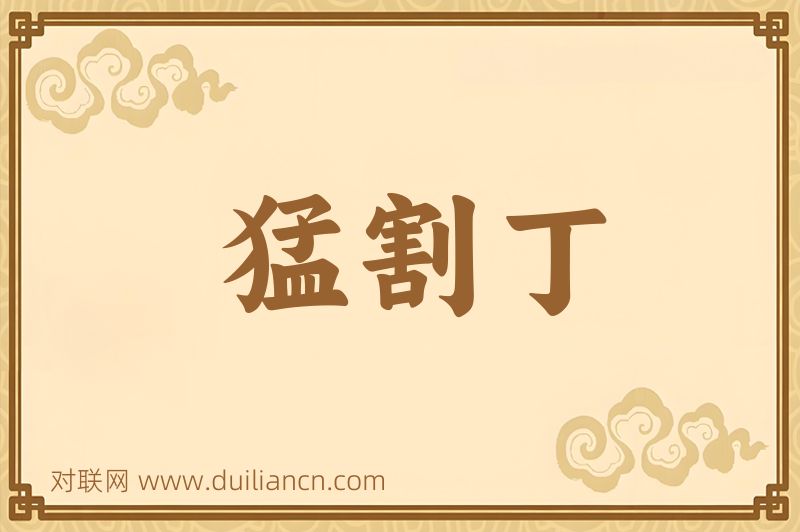 猛割丁词语的意思