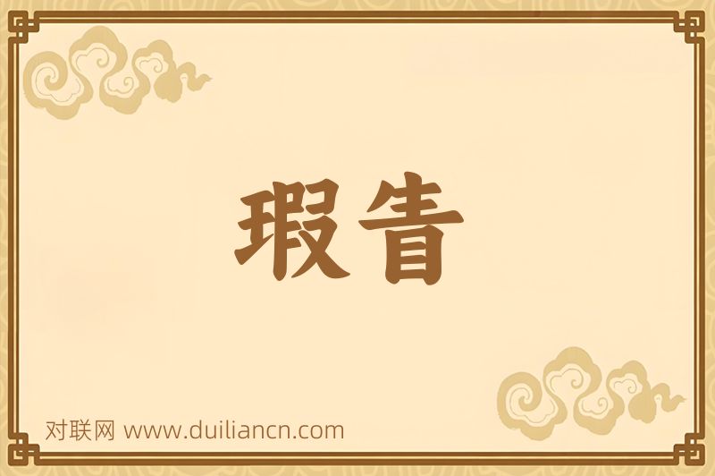 瑕眚词语的意思