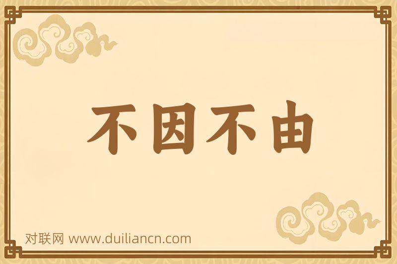 不因不由词语的意思