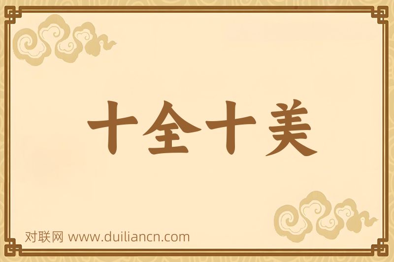 十全十美词语的意思