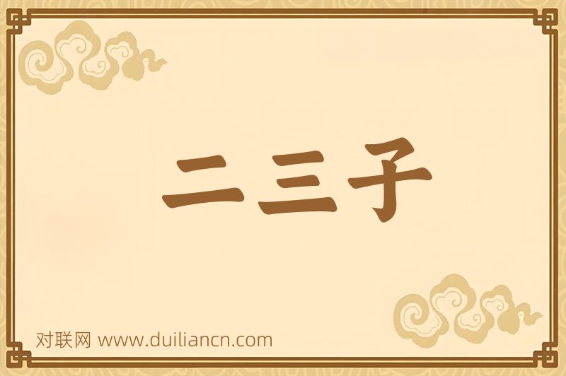 二三子词语的意思
