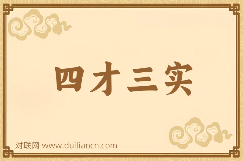 四才三实词语的意思
