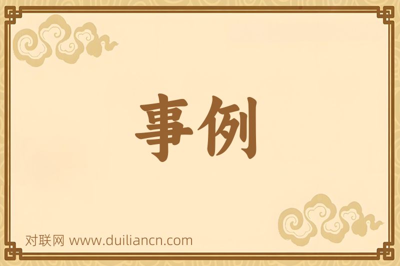 事例词语的意思