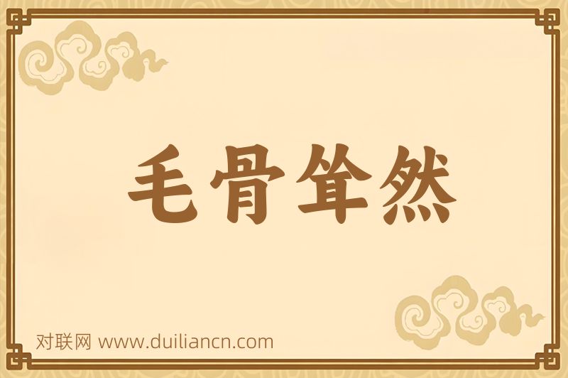 毛骨耸然词语的意思