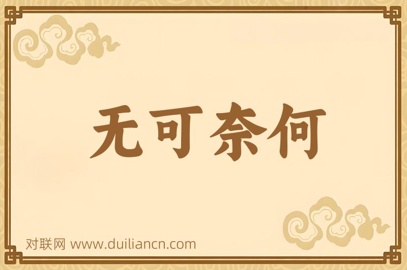 无可奈何词语的意思